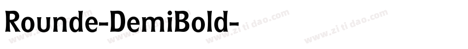 Rounde-DemiBold字体转换