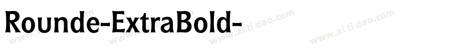 Rounde-ExtraBold字体转换