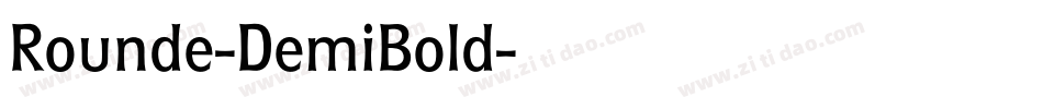 Rounde-DemiBold字体转换