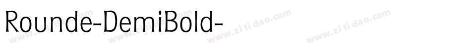 Rounde-DemiBold字体转换
