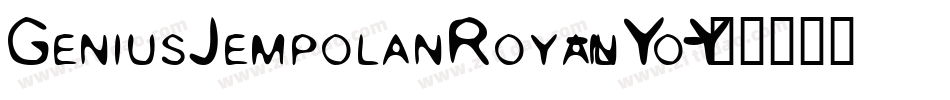 GeniusJempolanRoyal-nYoY字体转换