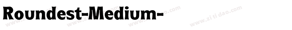 Roundest-Medium字体转换