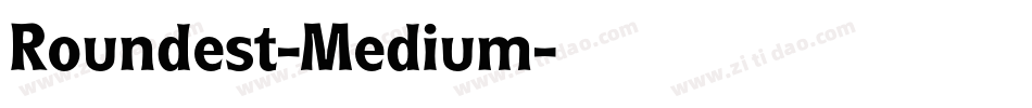 Roundest-Medium字体转换