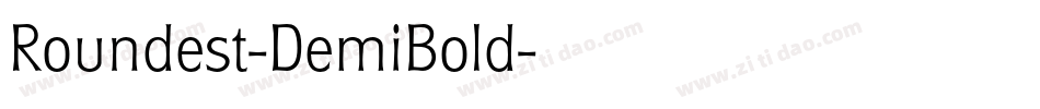 Roundest-DemiBold字体转换