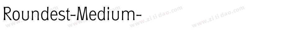 Roundest-Medium字体转换
