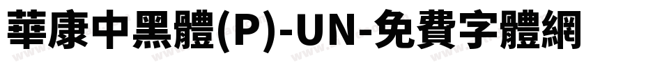 華康中黑體(P)-UN字体转换