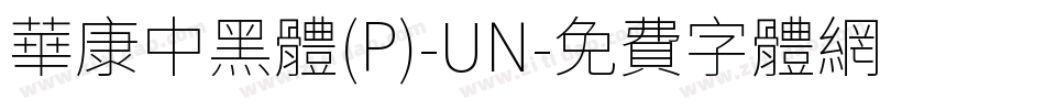 華康中黑體(P)-UN字体转换