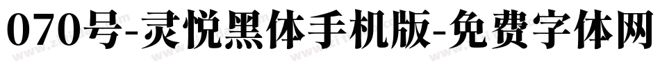 070号-灵悦黑体手机版字体转换