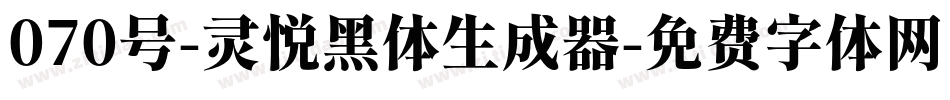 070号-灵悦黑体生成器字体转换