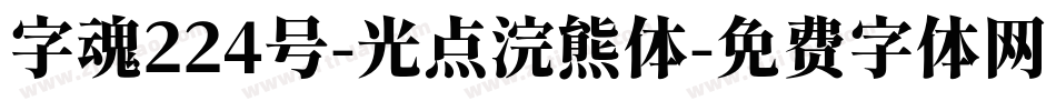 字魂224号-光点浣熊体字体转换