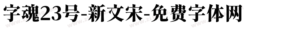 字魂23号-新文宋字体转换