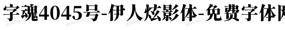 字魂4045号-伊人炫影体字体转换