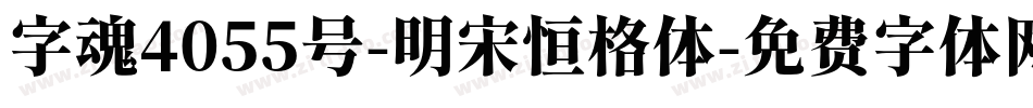 字魂4055号-明宋恒格体字体转换
