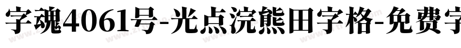 字魂4061号-光点浣熊田字格字体转换