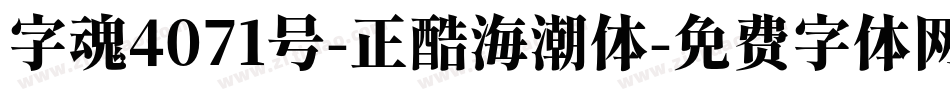 字魂4071号-正酷海潮体字体转换