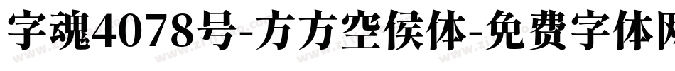 字魂4078号-方方空侯体字体转换