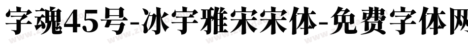 字魂45号-冰宇雅宋宋体字体转换