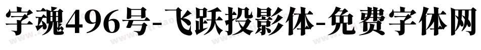 字魂496号-飞跃投影体字体转换