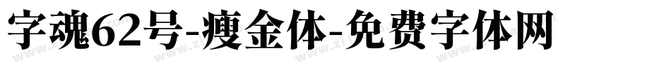 字魂62号-瘦金体字体转换