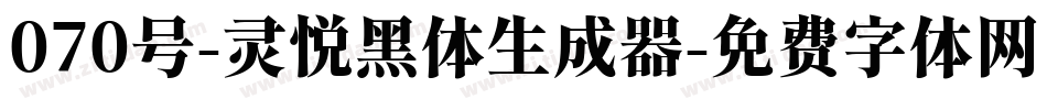 070号-灵悦黑体生成器字体转换