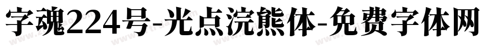 字魂224号-光点浣熊体字体转换