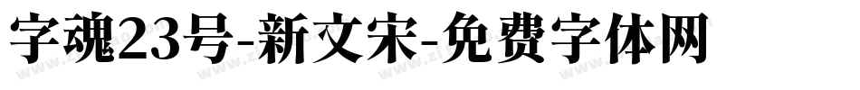 字魂23号-新文宋字体转换