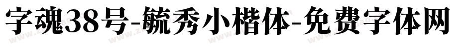 字魂38号-毓秀小楷体字体转换