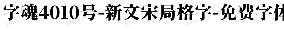 字魂4010号-新文宋局格字字体转换