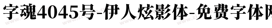 字魂4045号-伊人炫影体字体转换