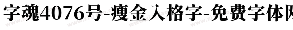 字魂4076号-瘦金入格字字体转换