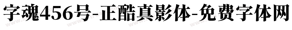 字魂456号-正酷真影体字体转换