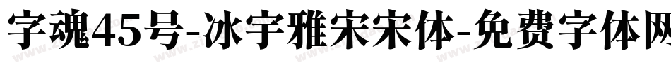 字魂45号-冰宇雅宋宋体字体转换