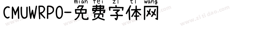 CMUWRPO字体转换