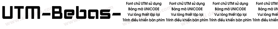 UTM-Bebas字体转换