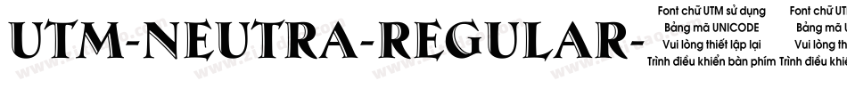 UTM-Neutra-Regular字体转换