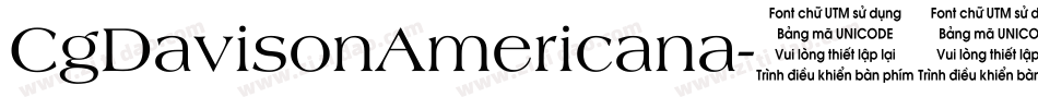 CgDavisonAmericana字体转换