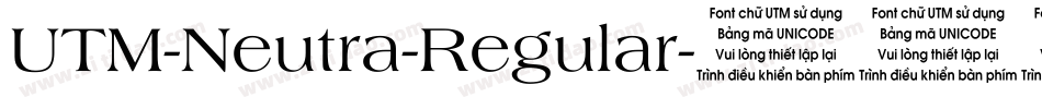 UTM-Neutra-Regular字体转换