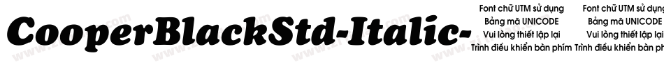 CooperBlackStd-Italic字体转换