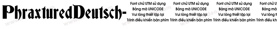 PhraxturedDeutsch字体转换