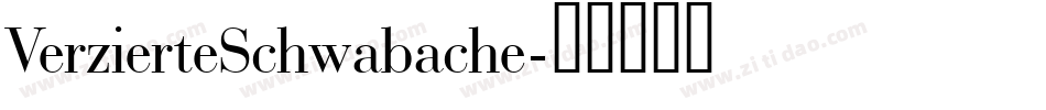 VerzierteSchwabache字体转换