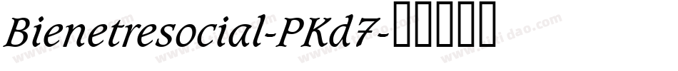 Bienetresocial-PKd7字体转换