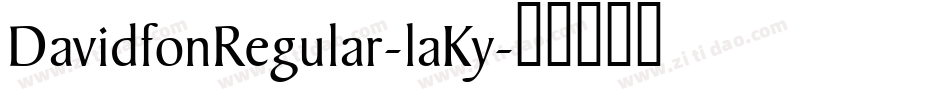 DavidfonRegular-laKy字体转换