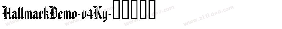 HallmarkDemo-v4Ky字体转换
