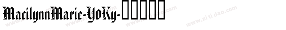 MacilynnMarie-Y0Ky字体转换