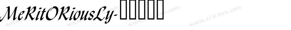 MeRitORiousLy字体转换