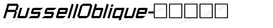 RussellOblique字体转换