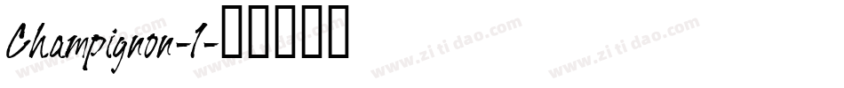 Champignon-1字体转换