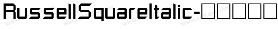 RussellSquareItalic字体转换