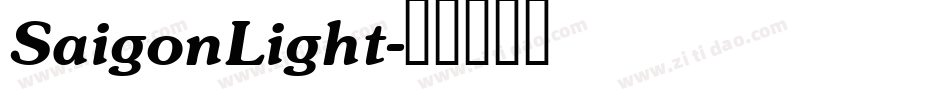 SaigonLight字体转换