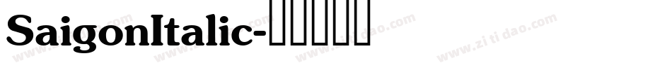 SaigonItalic字体转换